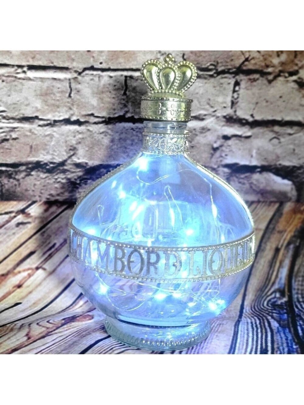 Vintage Chambord Royal Deluxe Liqueur Bottle Fairy Lights